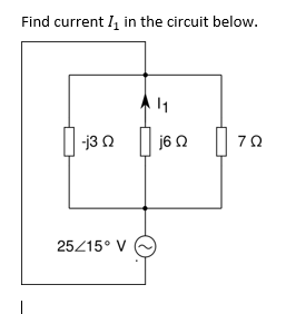 Solved Find current I1 in the circuit below. | Chegg.com