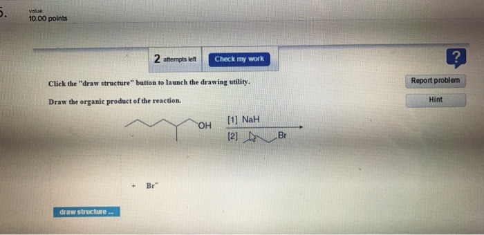 Solved Draw the organic product of the reaction. | Chegg.com