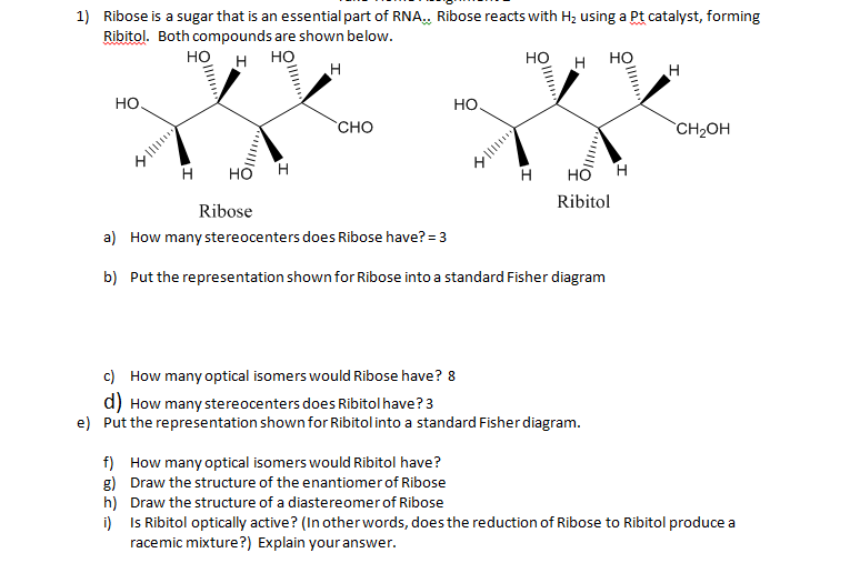 Solved Ribose Is A Sugar That Is An Essential Part Of RNA