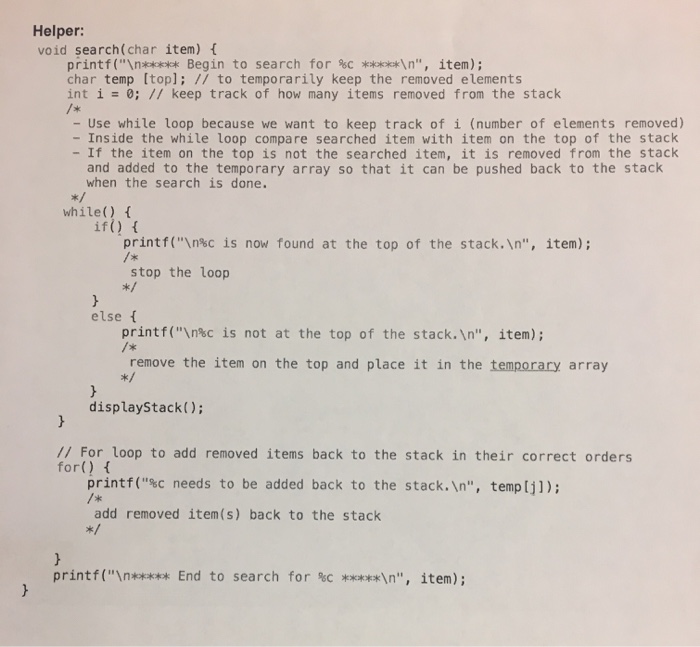 Solved Assignment 2 Programming Exercise (Stack) In The | Chegg.com