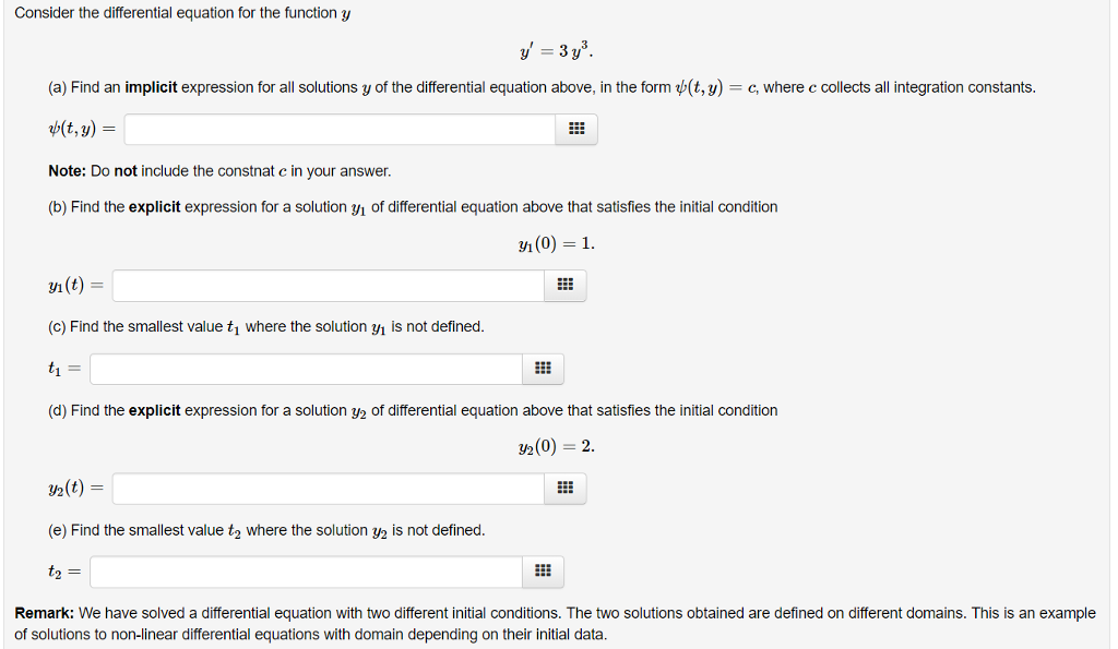 Solved Consider the differential equation for the function y | Chegg.com