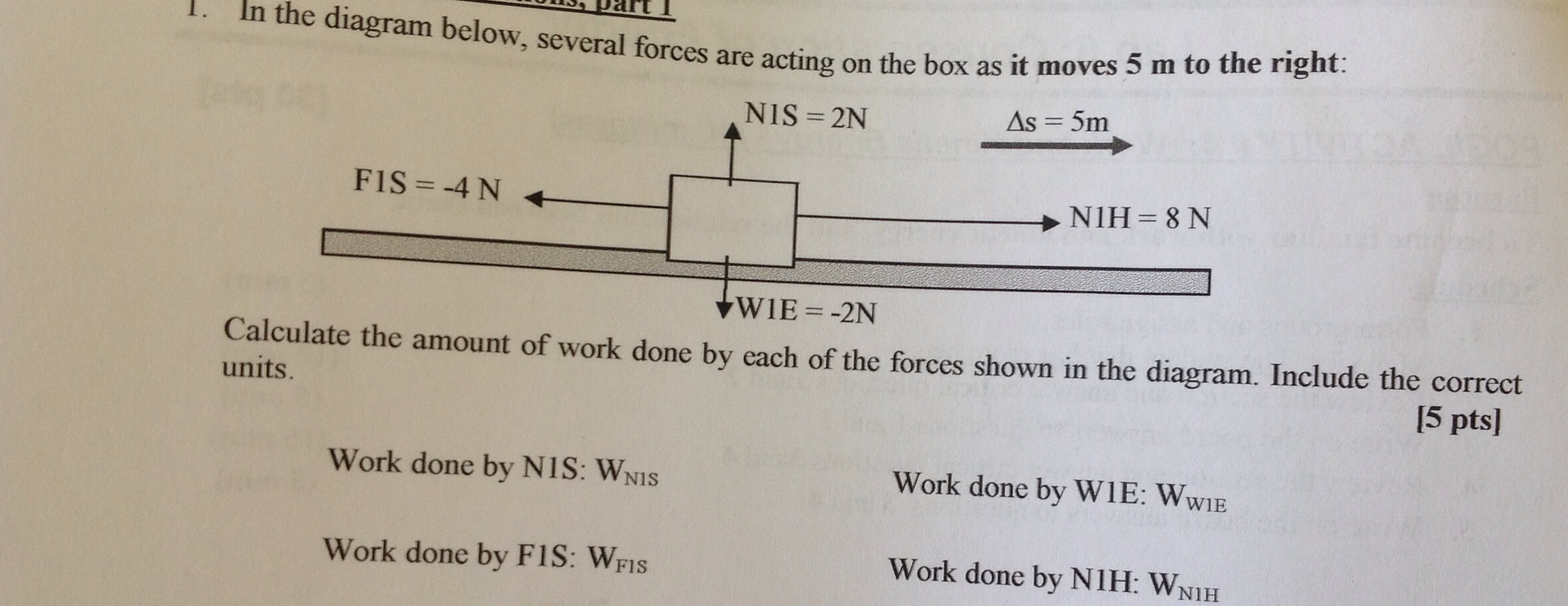 Solved In the diagram below al forces are acting on the box | Chegg.com