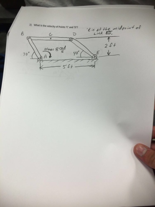 Solved What Is The Velocity Of Points C And D Chegg
