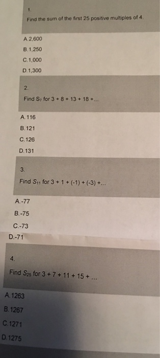 sum of the first 20 positive multiples of 4