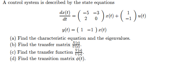 What Is State Equation In Control System