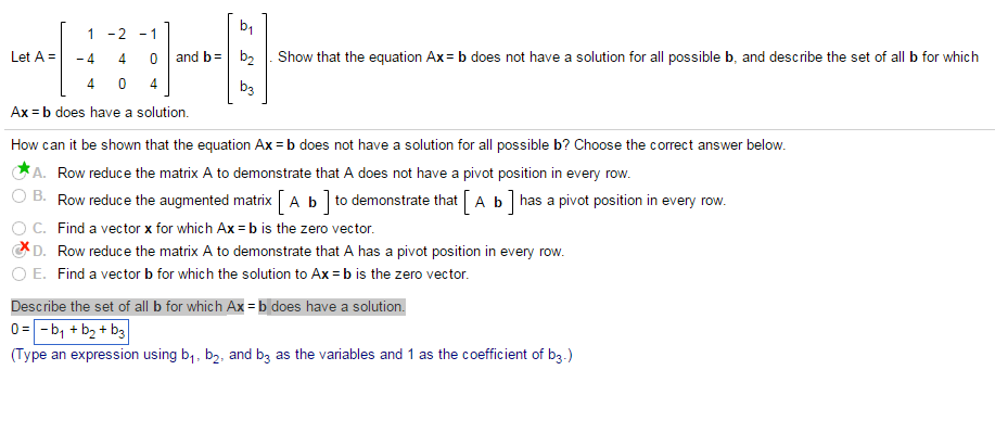 Solved Let A = [1 -2 -1 -4 4 0 4 0 4] And B = [b_1 B_2 | Chegg.com