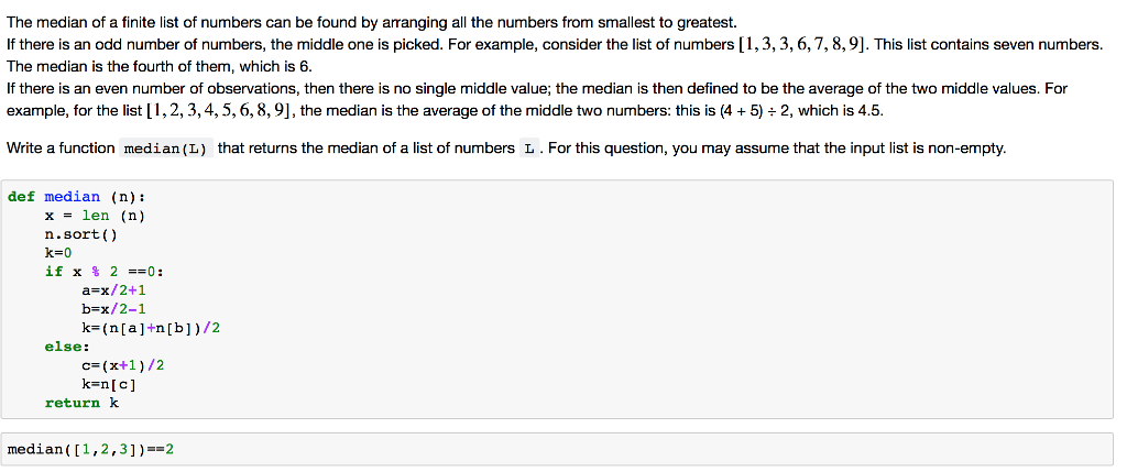 Solved The median of a finite list of numbers can be found | Chegg.com