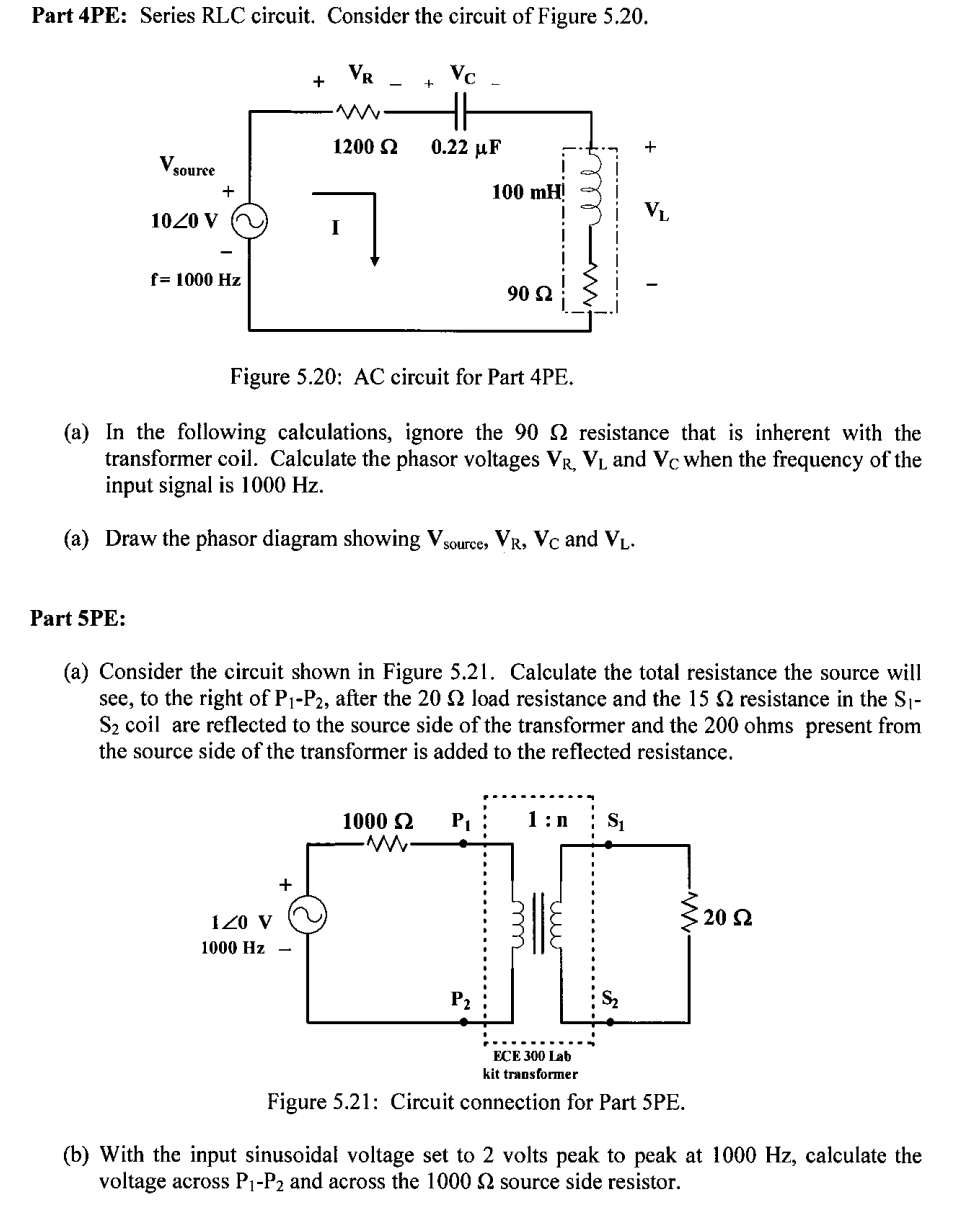 Solved Series RLC Circuit. Consider The Circuit Of Figure | Chegg.com