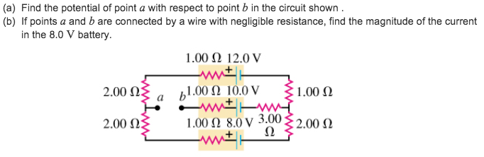 Solved Find The Potential Of Point A With Respect To Point B | Chegg.com