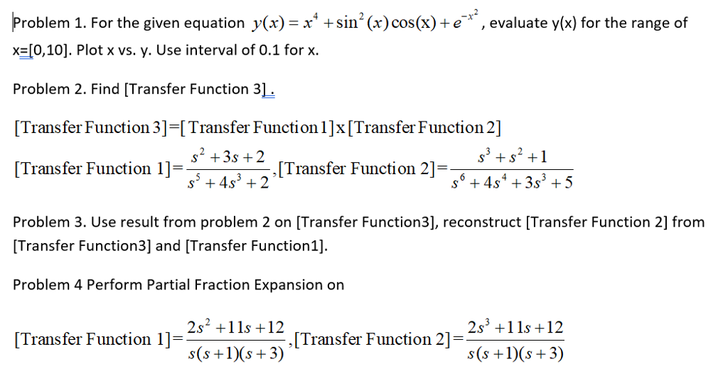 Solved Problem 1. For the given equation | Chegg.com