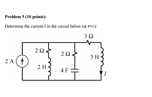 Solved Determine the current I in the circuit below at t = | Chegg.com