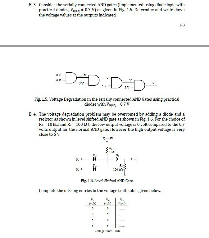 Solved B. 1. Consider The OR Gate Implemented Using | Chegg.com