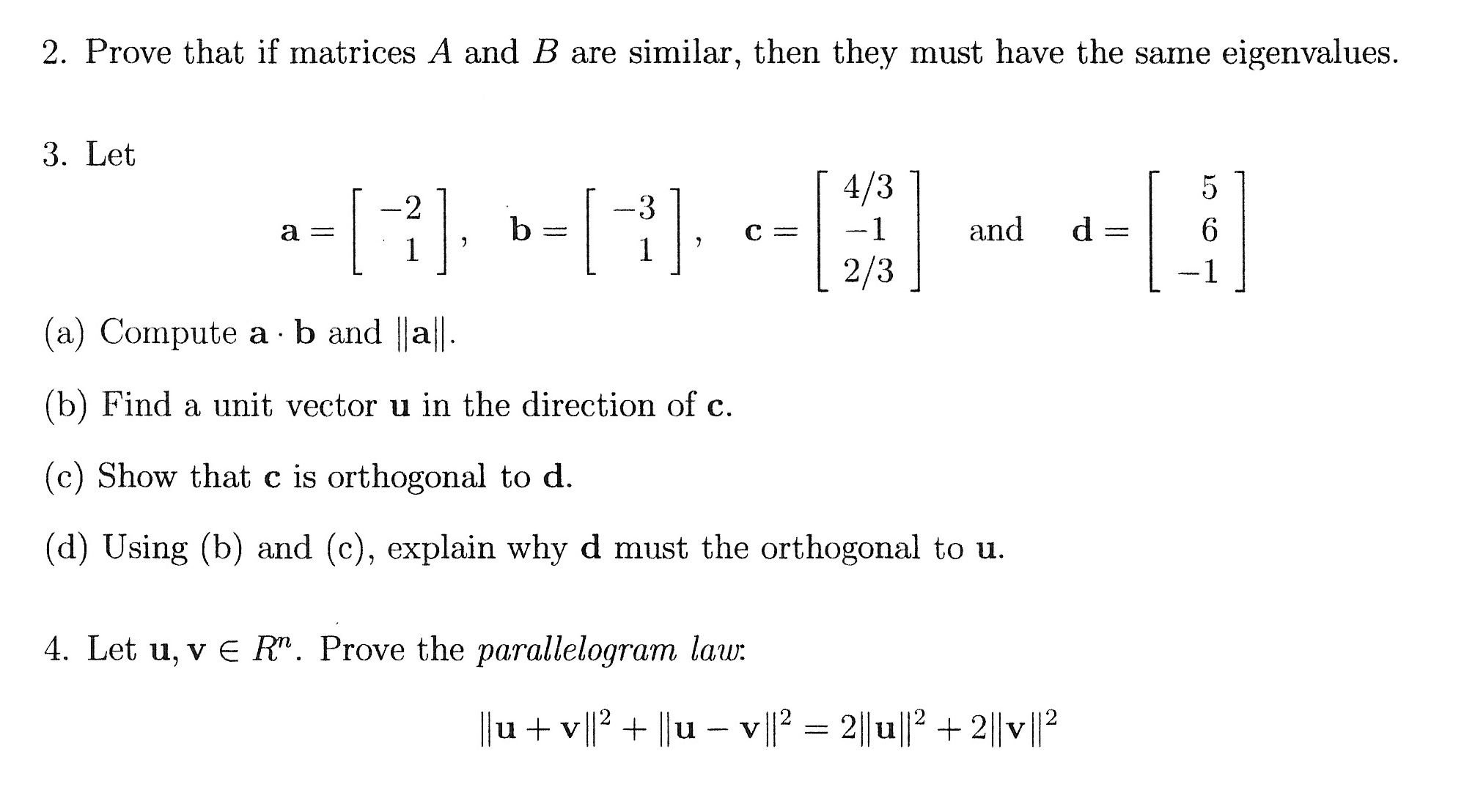 Solved Prove That If Matrices A And B Are Similar, Then They | Chegg.com