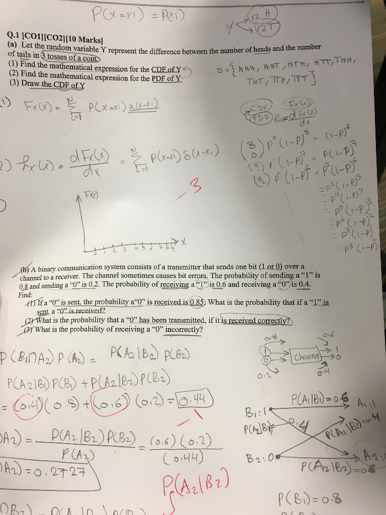 Solved /Z 2 Q.1 [Co11[CO21[10 Marks] (a) Let the random | Chegg.com