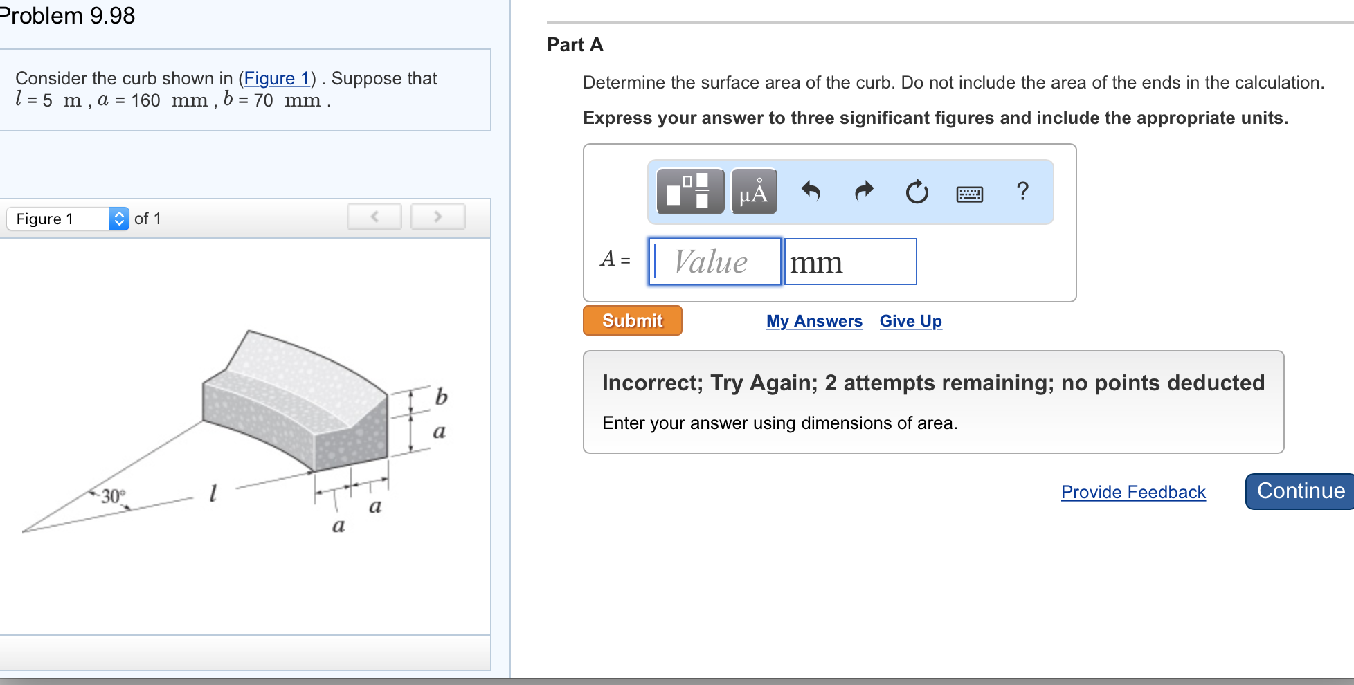 Consider The Curb Shown In (Figure 1) . Suppose That | Chegg.com