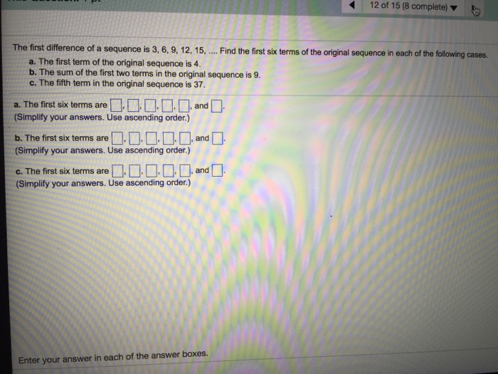 solved-the-first-difference-of-a-sequence-is-3-6-9-12-chegg