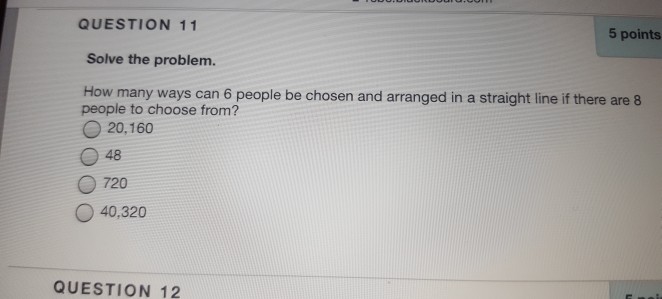 Solved QUESTION 11 5 points Solve the problem. How many ways | Chegg.com
