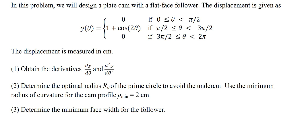 Solved In this problem, we will design a plate cam with a | Chegg.com