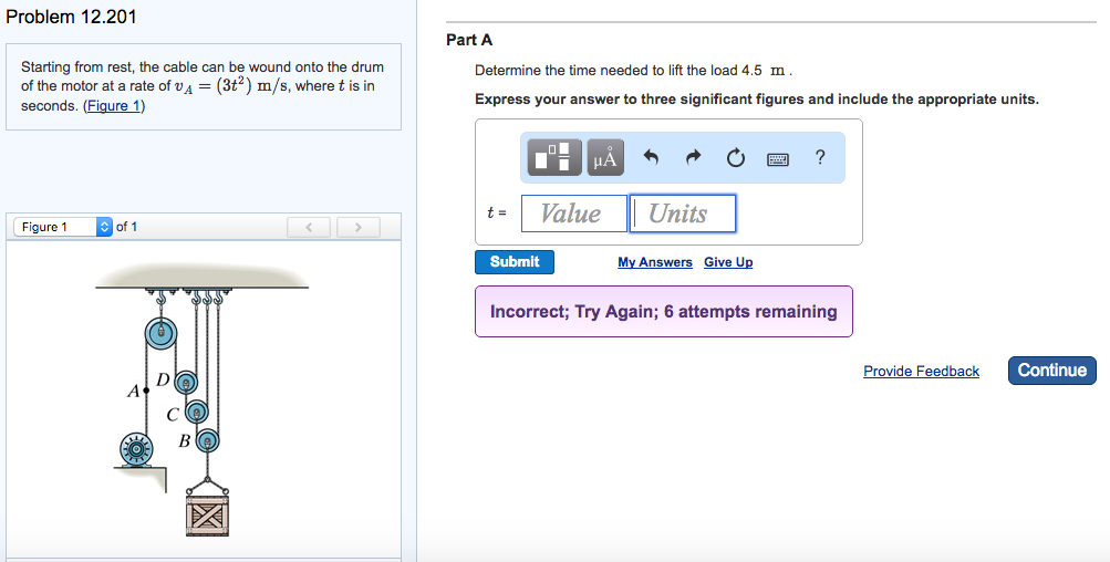 Solved Problem 12.201 Part A Starting from rest, the cable | Chegg.com