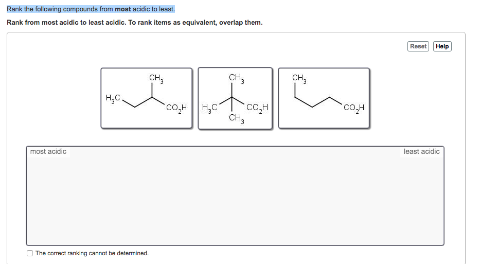 Solved Rank The Following Compounds From Most Acidic To | Chegg.com