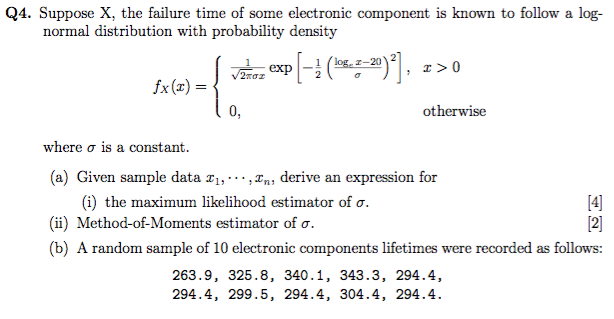 Solved Suppose X, the failure time of some electronic | Chegg.com