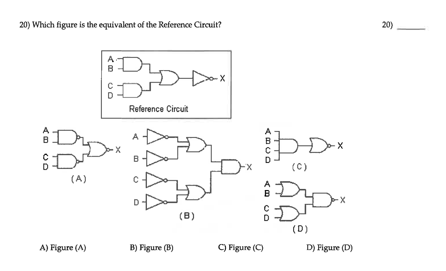 Solved 20) Which Figure Is The Equivalent Of The Reference | Chegg.com