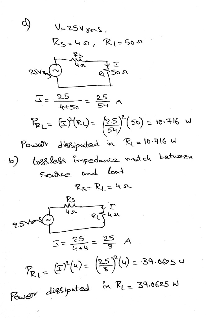 (c) Design an LC impedance matching circuit that will | Chegg.com