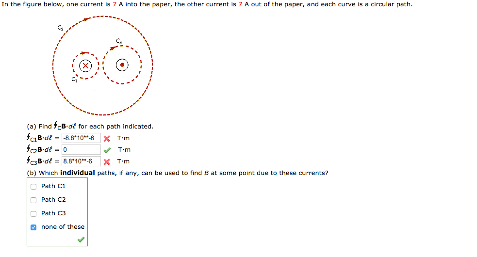 Solved In the figure below, one current is 7 A into the | Chegg.com