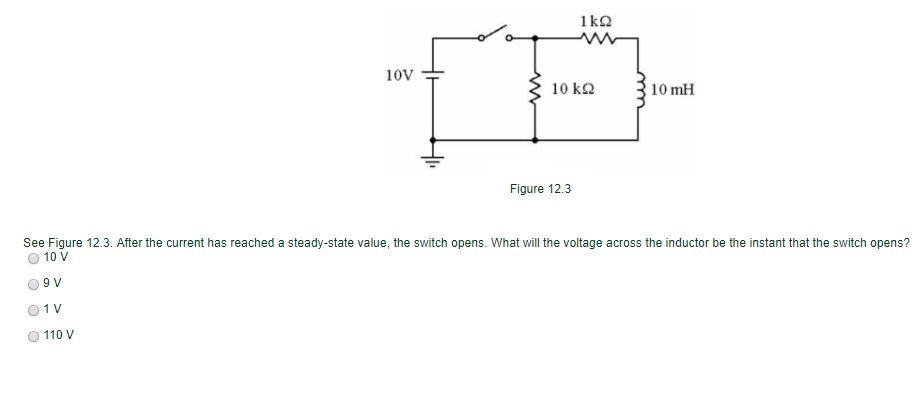 Solved 10V 10 kΩ 10 mH Figure 12.3 See Figure 12.3. After | Chegg.com