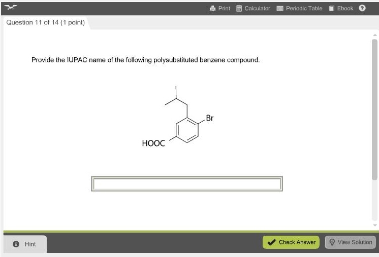 Solved Provide the IUPAC name of the following | Chegg.com