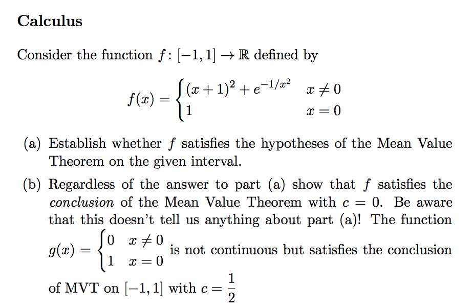 F 1 Calculus