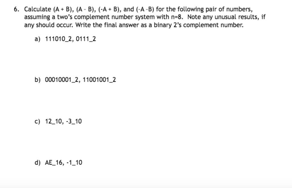 Solved Calculate (A + B), (A - B), (-A + B), And (-A - B) | Chegg.com