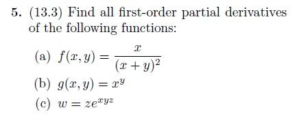 Solved Find all first-order partial derivatives of the | Chegg.com