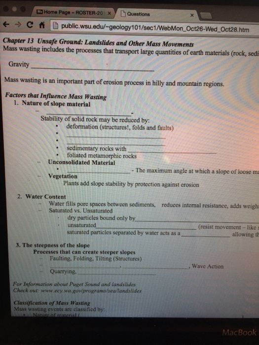 Geology questions please