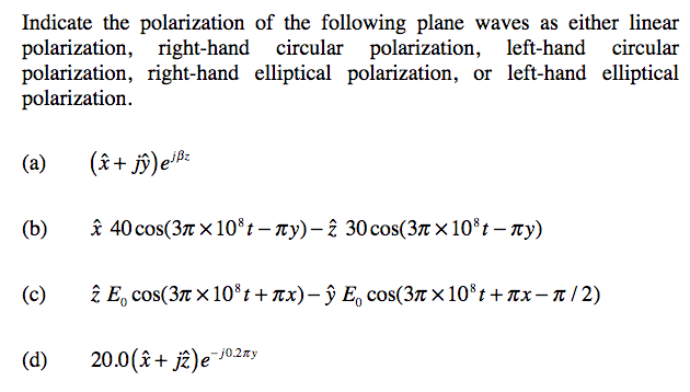 Solved Indicate the polarization of the following plane | Chegg.com