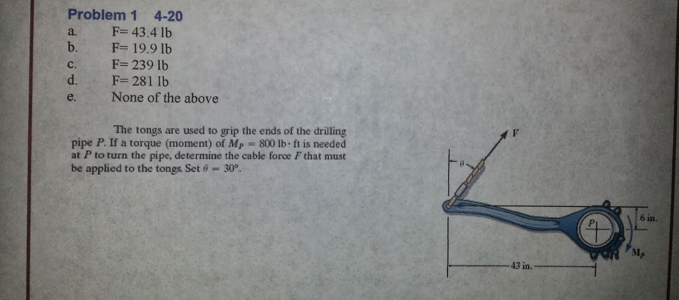 Solved The Tongs are used to grip the ends of the drilling