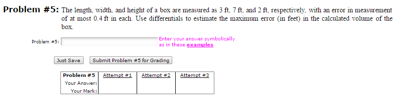 Solved The Length Width And Height Of A Box Are Measured Chegg