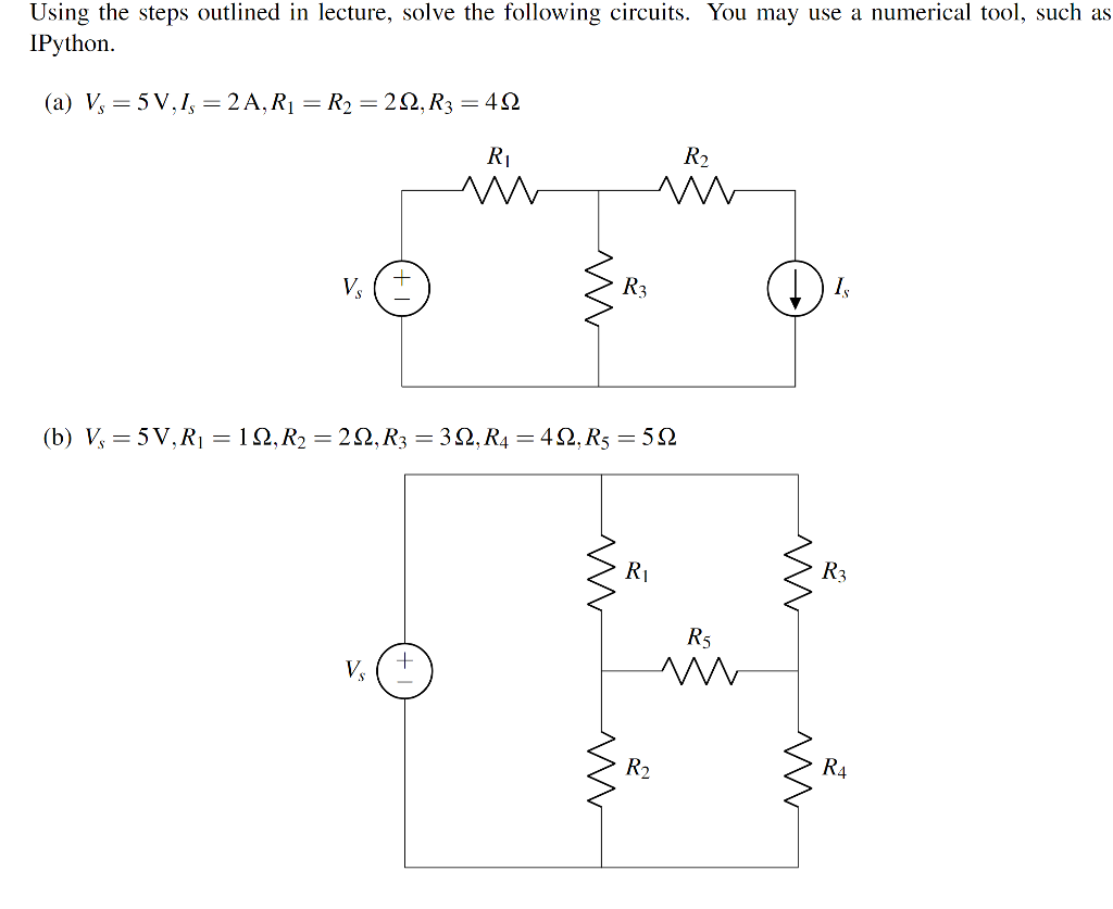 Solved Solve The Circuit : Find The Voltage And Current In 