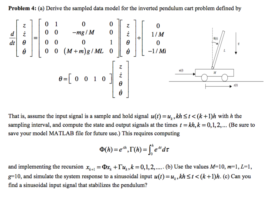 Problem 4: (a) Derive the sampled data model for the | Chegg.com