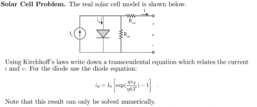 solarcell equations