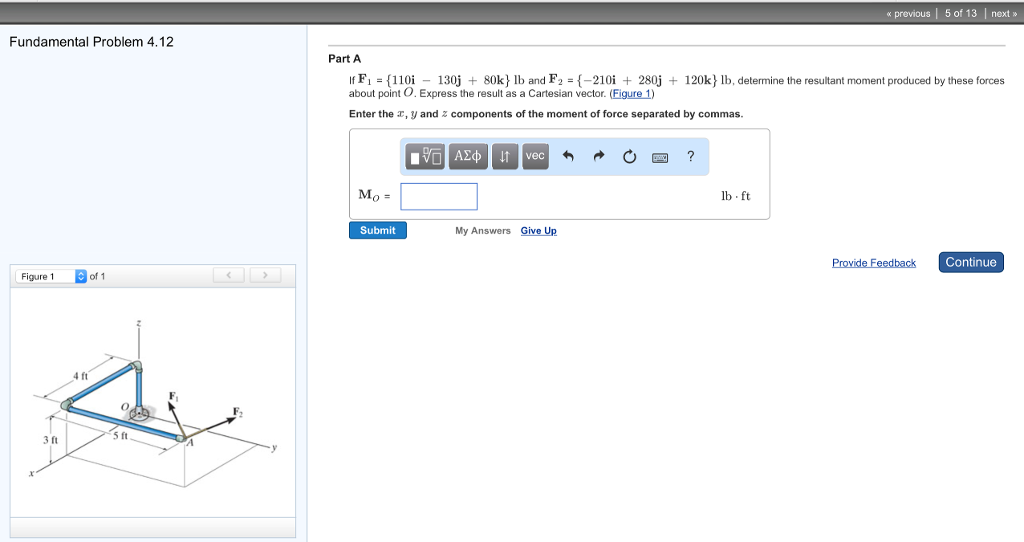 Solved Fundamental Problem 4.1 Figure 1 of 1 4 ft 3 ft x | Chegg.com