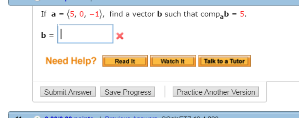 Solved If A = (5, 0, -1), Find A Vector B Such That Comp_ab | Chegg.com