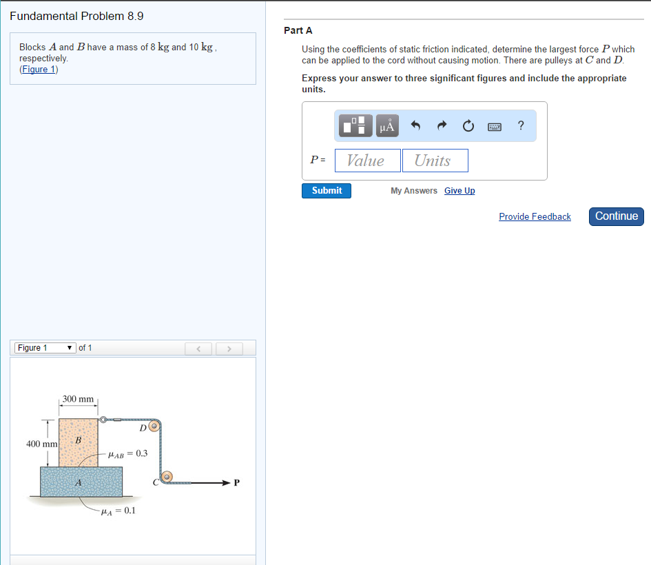 Solved Blocks A And B Have A Mass Of 8 Kg And 10 Kg, | Chegg.com