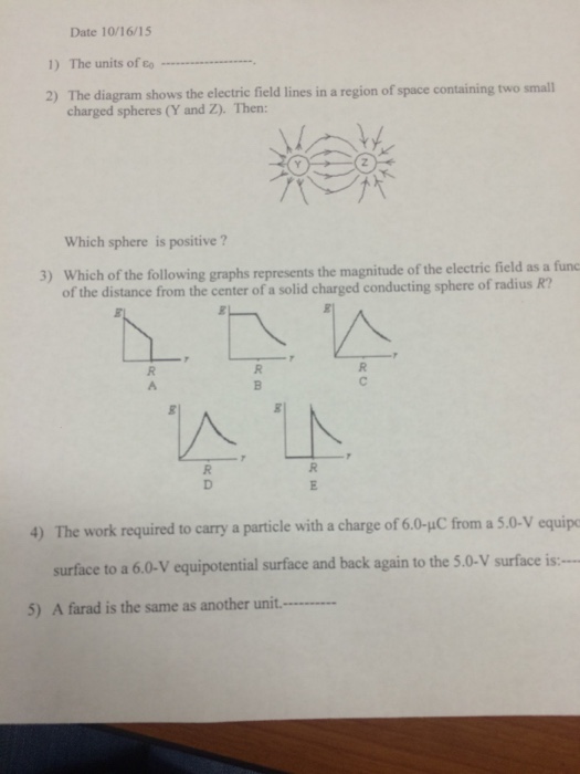Solved The diagram shows the electric field lines in a | Chegg.com