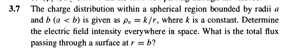 Solved The Charge Distribution Within A Spherical Region | Chegg.com