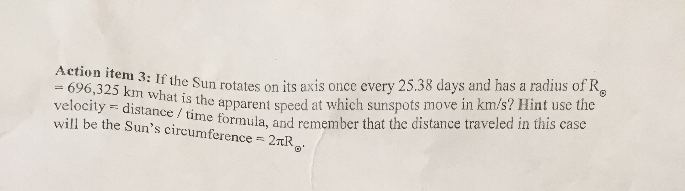 solved-if-the-sun-rotates-on-its-axis-once-every-25-38-days-chegg