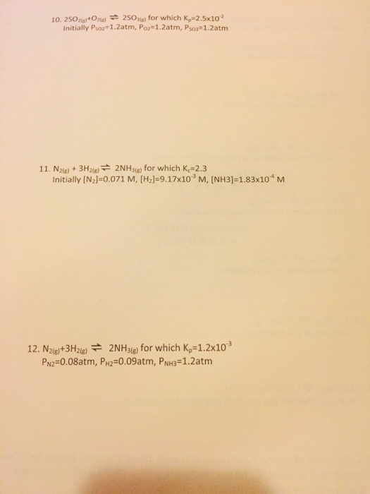 Solved Week 7 Homework Equilibrium Expressions: Write the K, | Chegg.com