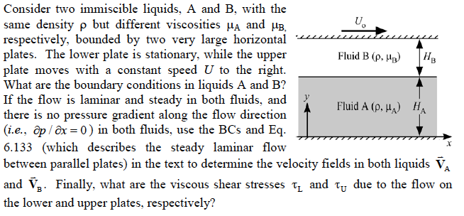 Consider Two Immiscible Liquids, A And B, With The | Chegg.com