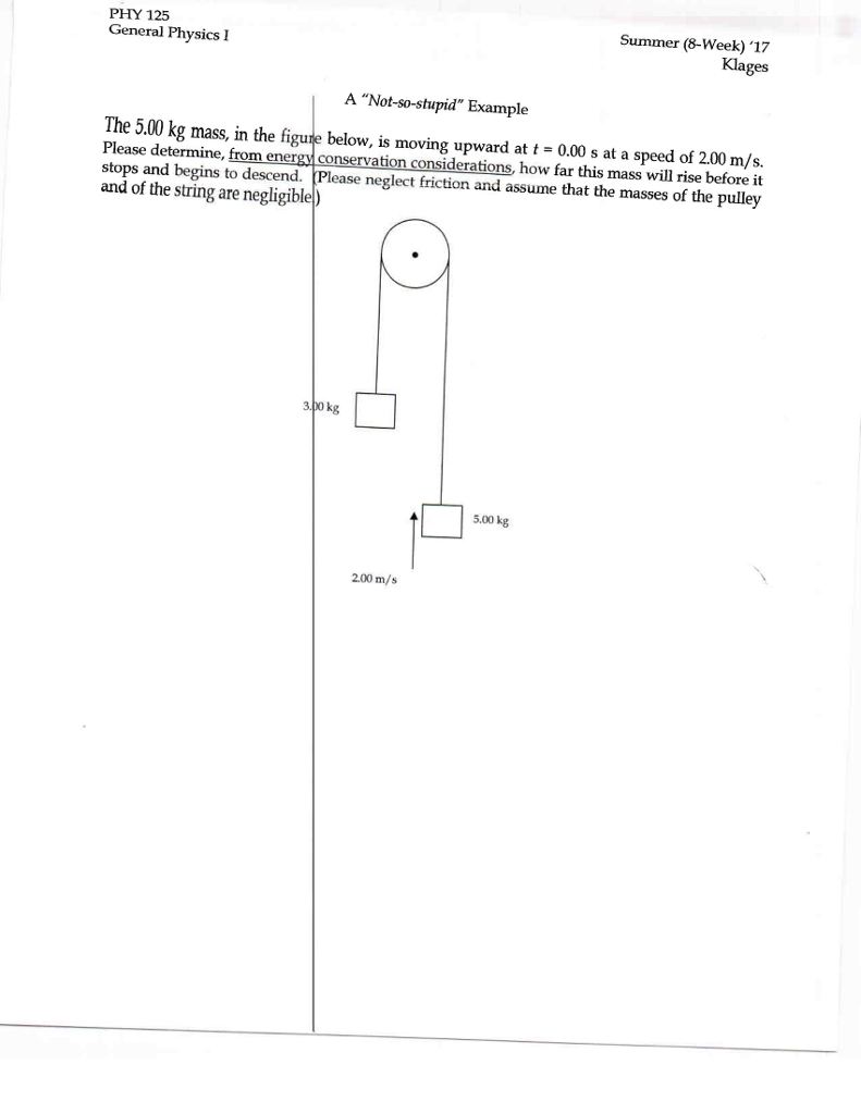 Solved The 5.00kg mass, in the figure below, is moving | Chegg.com