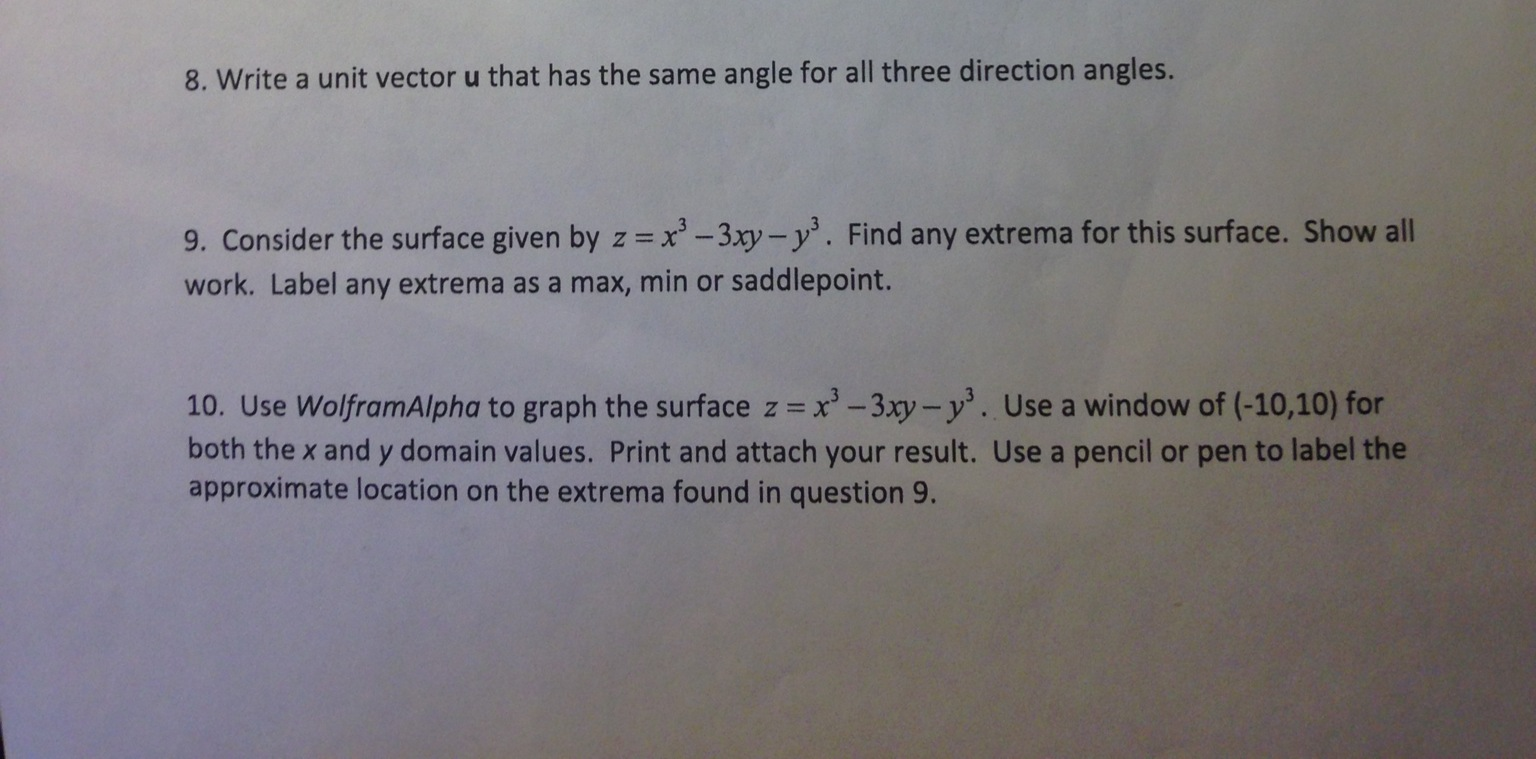 Solved Write a unit vector u that has the same angle for all | Chegg.com